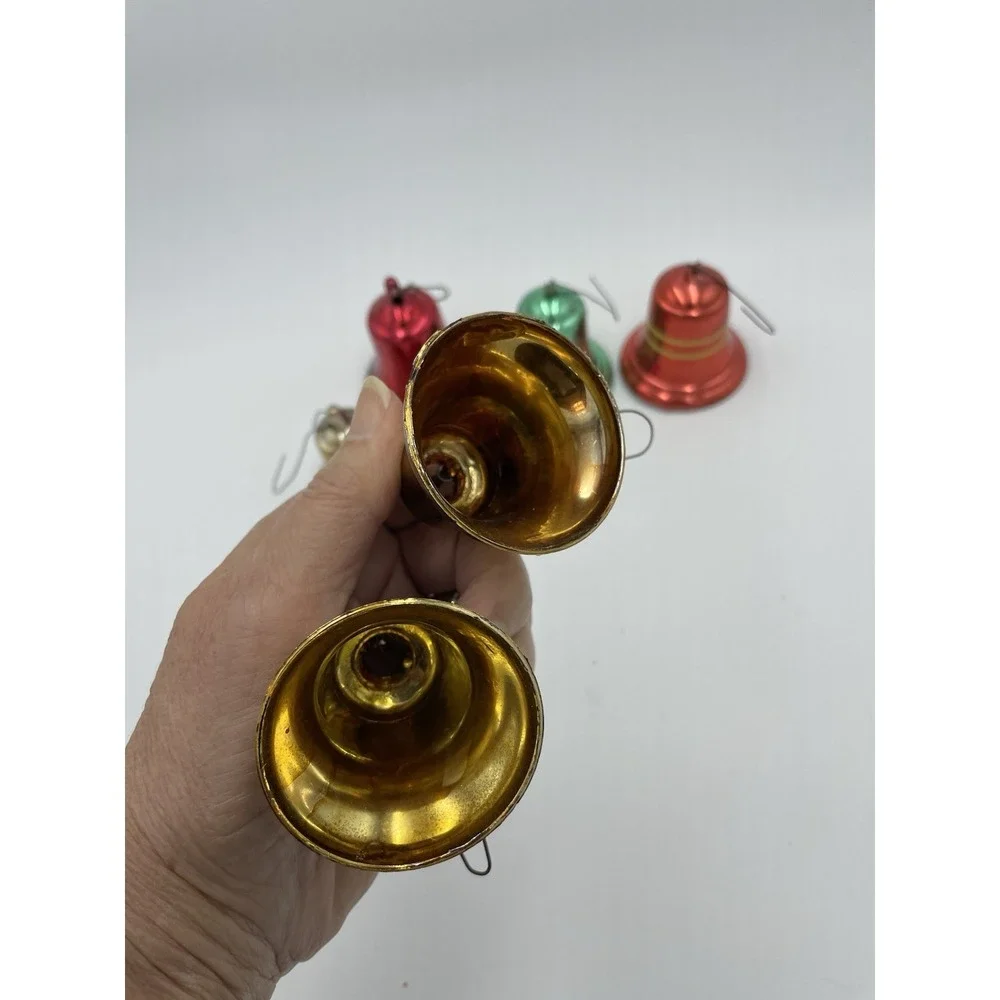 Vintage Lot 14 of  Metal & Plastic MCM Christmas Ornament Bells‎